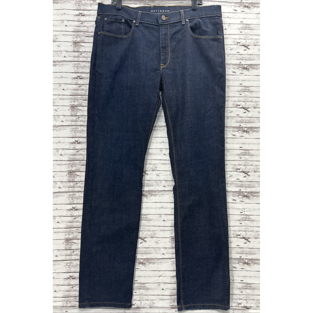 Mott & Bow Men’s Slim Straight Jeans - Dark Indigo